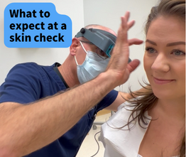 provider performing a skin check