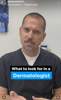 Thumbnail of instagram reel vide for what to look for in a dermatologist