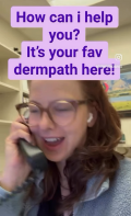 DermpathDiaries Instagram preview about talking to dermatologists about a patient's results